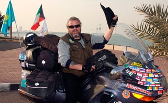 Фото самого известного байкера в Казахстане